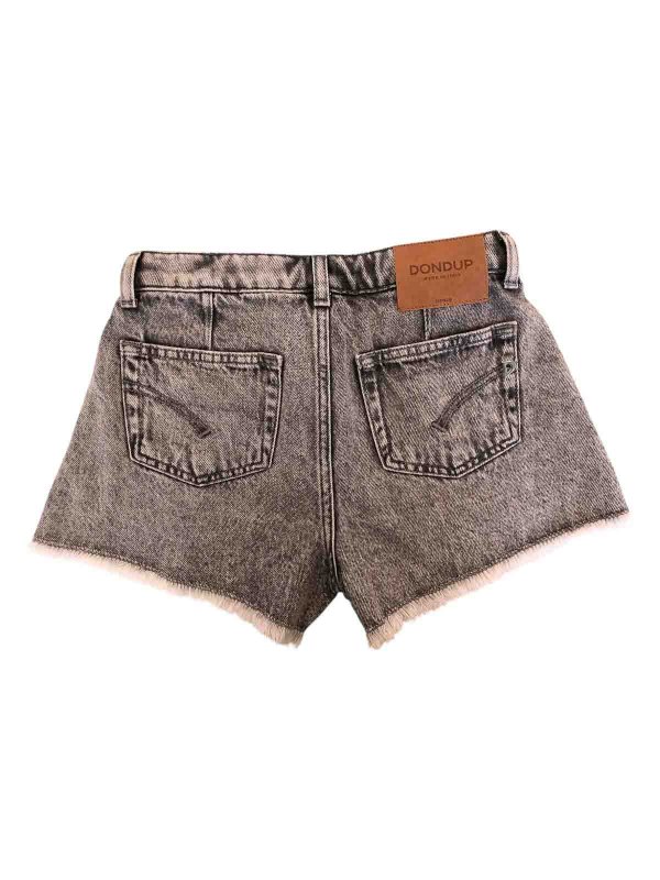 DONDUP: Trousers Shorts online - Shorts Callie Grey Denim