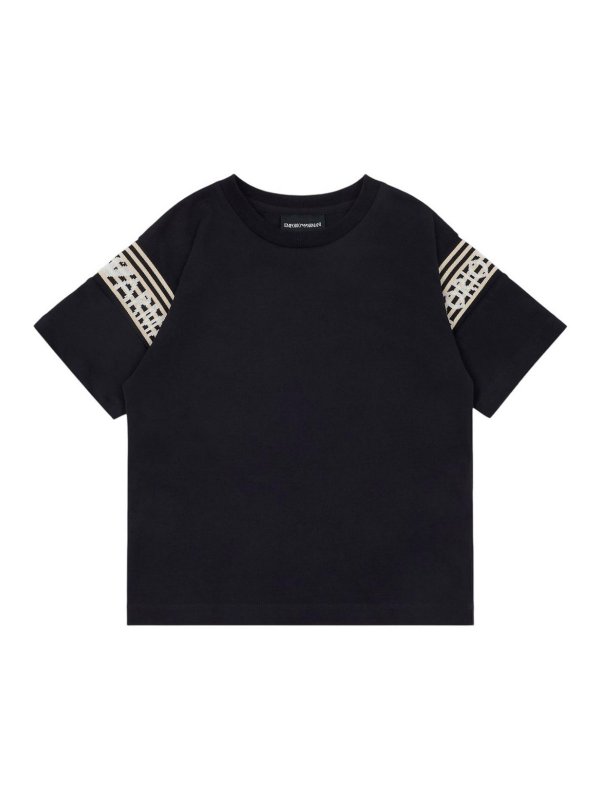 EMPORIO ARMANI: t-shirts - Jersey t-shirt with logged band
