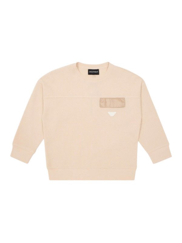 EMPORIO ARMANI: Sweatshirts & Pulls - Sweat-Shirts - Beige