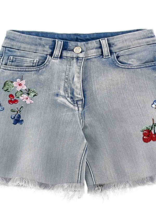 MONNALISA: トラウザーショーツ online - ショートパンツ - ライトウォッシュ