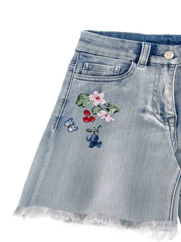 The Best Shops MONNALISA: トラウザーショーツ - ショートパンツ - ライトウォッシュ