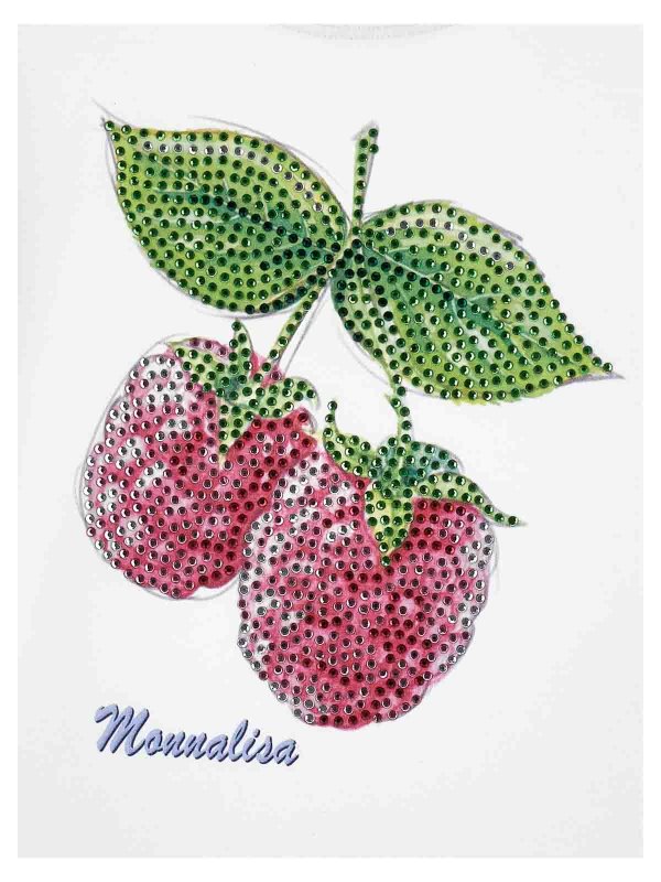 The Best Shops MONNALISA: t-shirt - T-shirt lamponi strass cotone stent Est