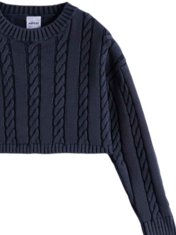 The Best Shops ASPESI: boat necks - Blue tricot shirt