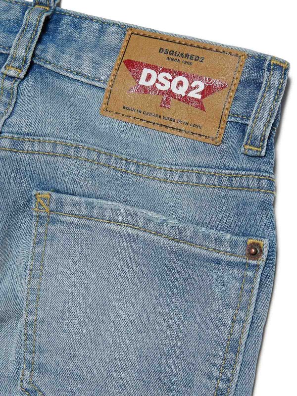 The Best Shops DSQUARED2: bootcut jeans - Jeans In Denim Lavato