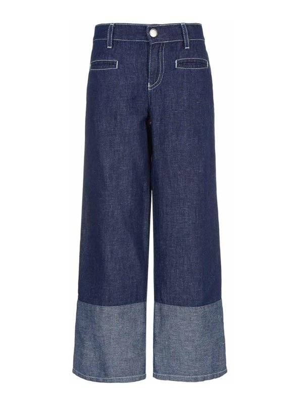 EMPORIO ARMANI: Jeans évasés - Jean Bootcut - Bleu