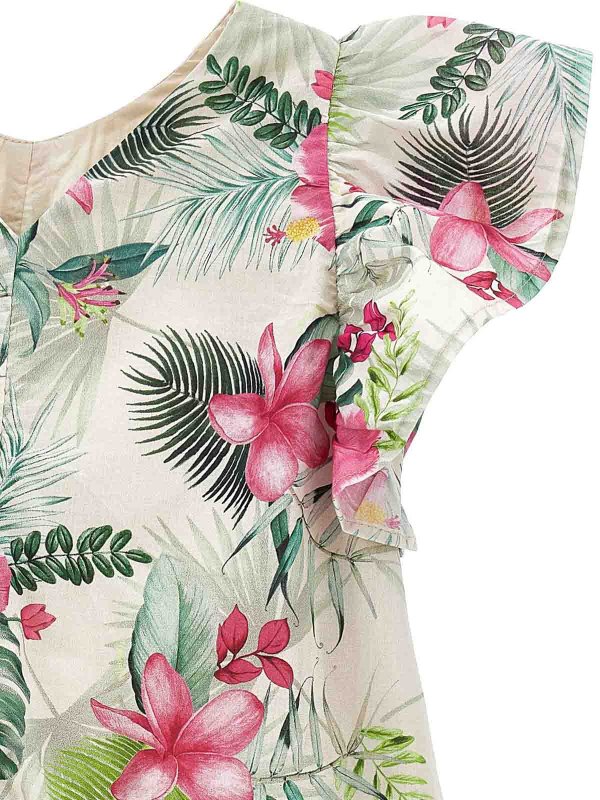 膝丈ドレス - ベージュ shop online: MONNALISA