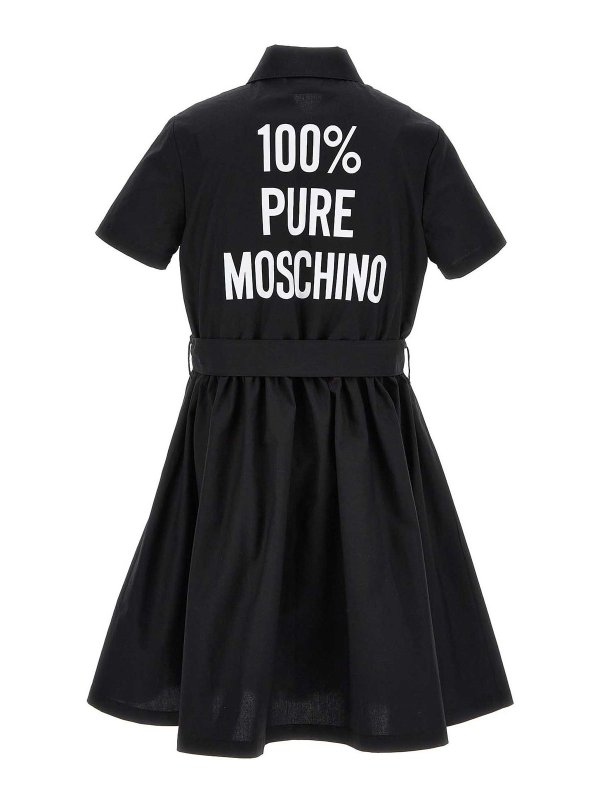 Moschino Kids: ニーレングスドレス online - 膝丈ドレス - 黒