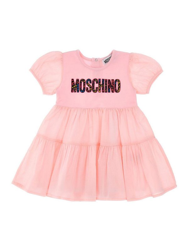 Moschino Kids: Robe longueur genou - Robe Au Genou - Rose