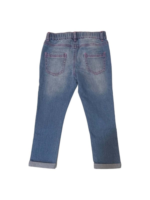 Moschino Kids: bootcut jeans online - Jeans with multi logo