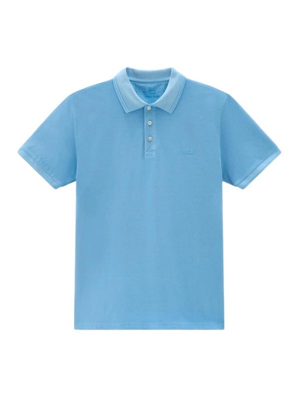 WOOLRICH: polo shirts - Blue pole tinged