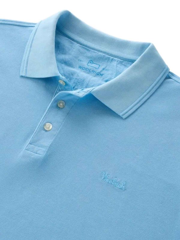 WOOLRICH: polo shirts online - Blue pole tinged