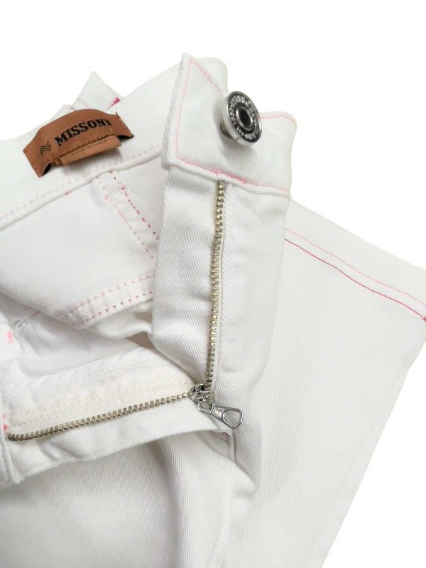 White jeans wide leg shop online: MISSONI