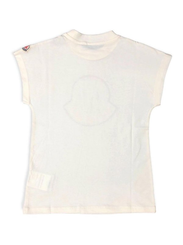 MONCLER JR: T-shirts online - T-Shirt - Creme