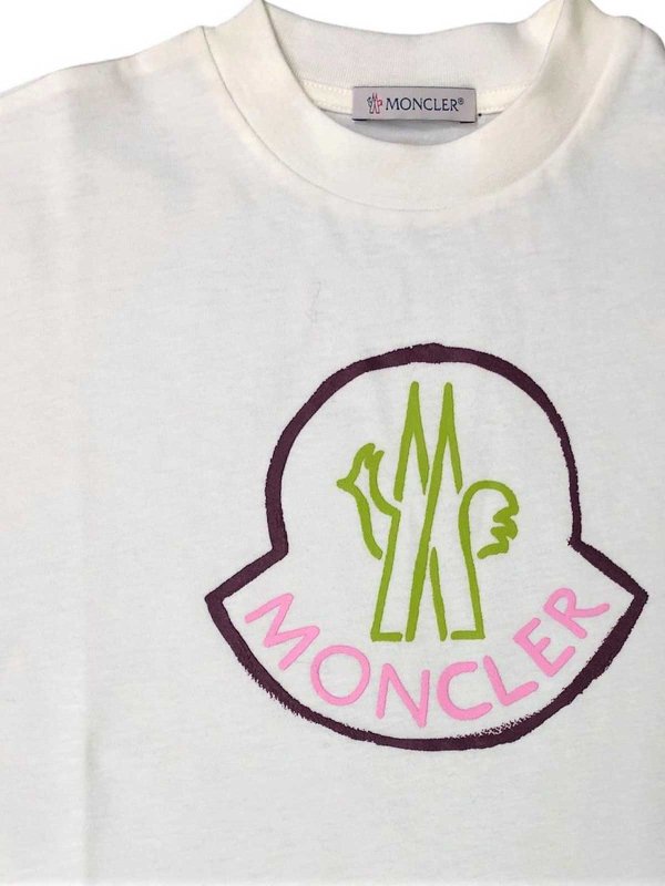 The Best Shops MONCLER JR: T-shirts - T-Shirt - Creme