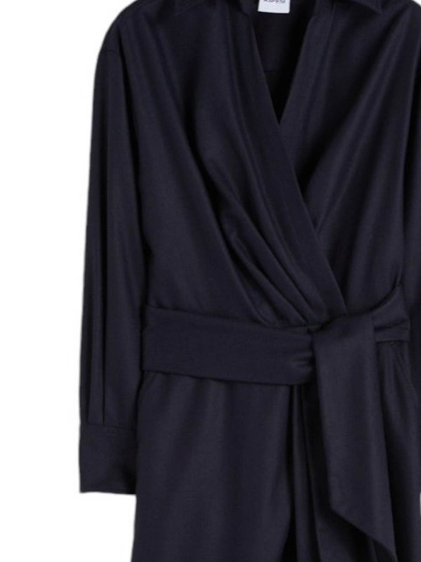 The Best Shops ASPESI: Knielange Kleider - Knielanges Kleid - Blau