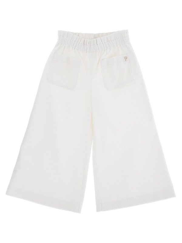 DONDUP: casual trousers online - White velvet trousers