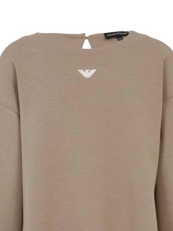 The Best Shops EMPORIO ARMANI: Sweatshirts & Sweaters - Long sleeve sweatshirt dress