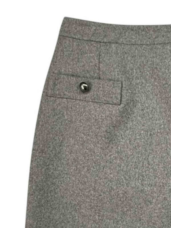 The Best Shops FAY: mini skirts - Gray short skirt with half sphere buttons