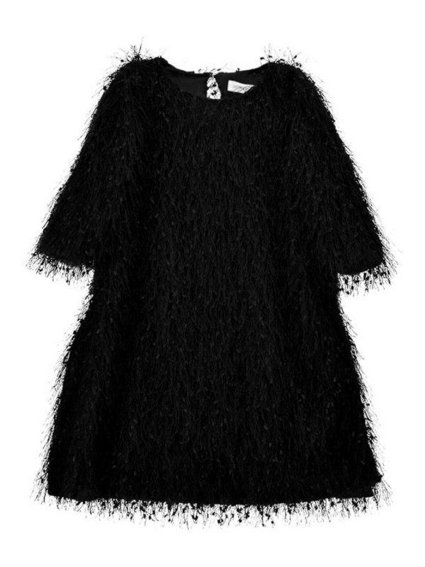 MONNALISA: ニーレングスドレス - 膝丈ドレス - 黒