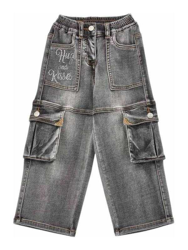 MONNALISA: Bootcut - Bootcut Jeans - Grau