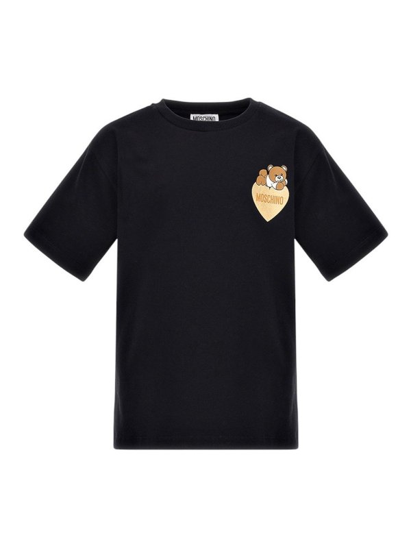 Moschino Kids: T-shirts - T-Shirt - Schwarz