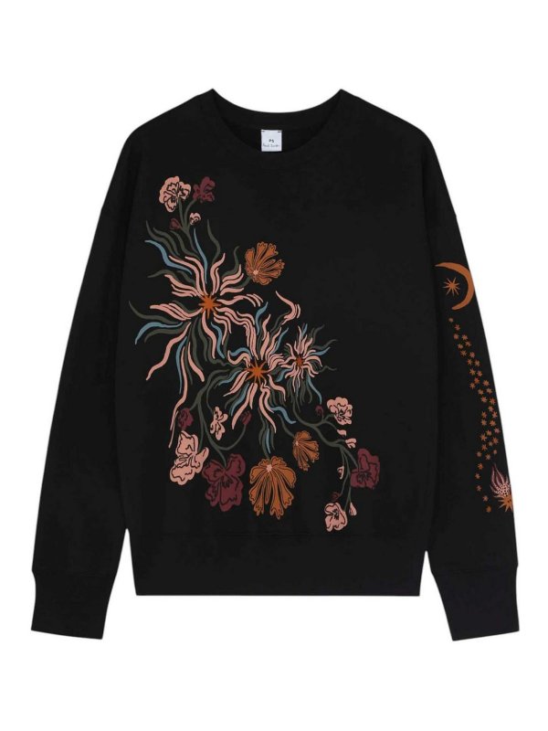 Paul Smith Women's black sweatshirt with embroidery W2R185VNP484079