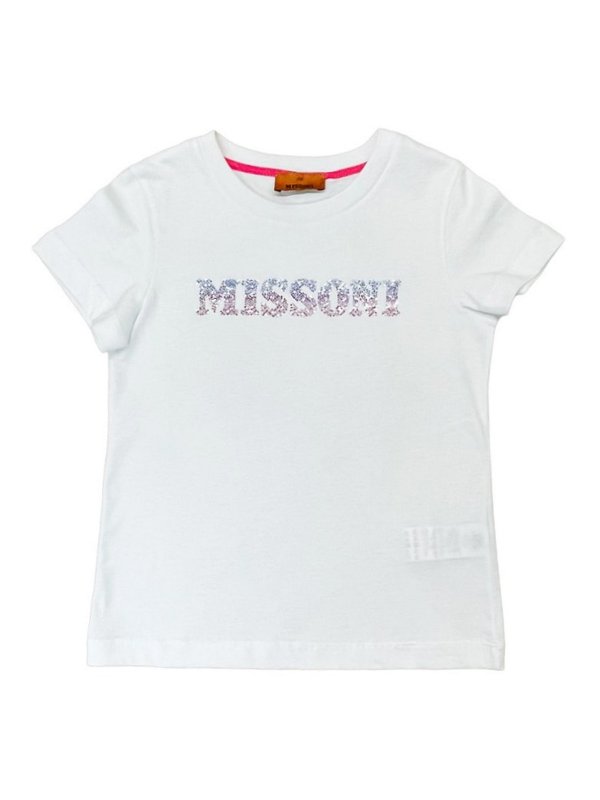 Missoni Kids: T-shirts - T-Shirt - Blanc