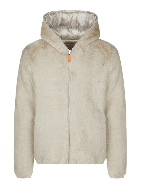Save The Duck: casual jackets - Ec0-pelliccia hooded jacket