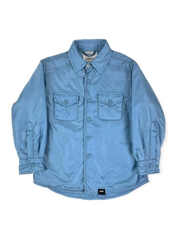 ASPESI: Manteaux au genou - Manteau Au Genou - Bleu Clair