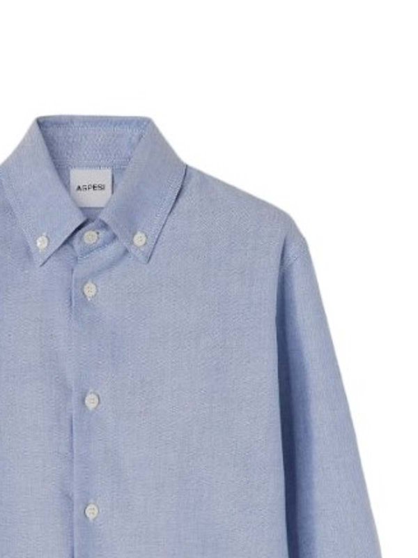 The Best Shops ASPESI: shirts - M/Long Blue Reef shirt