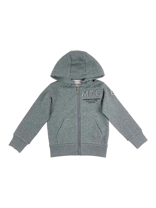 MONCLER JR: Strickpullover mit Rundhalsausschnitt online - Rundhalspullover - Grau