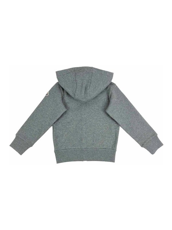 The Best Shops MONCLER JR: Strickpullover mit Rundhalsausschnitt - Rundhalspullover - Grau