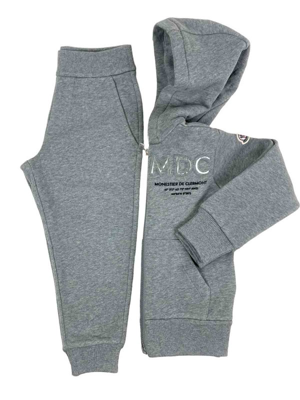 The Best Shops MONCLER JR: Rundhalspullover - Grau