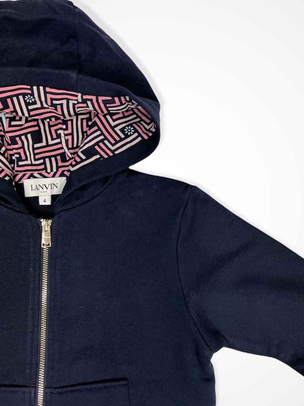 The Best Shops LANVIN: Sweatshirts & Sweaters - Full zip sweatshirt with hood