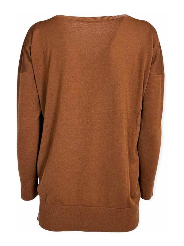 ZANONE: U-Boot-Ausschnitt online - U-Boot-Pullover - Braun