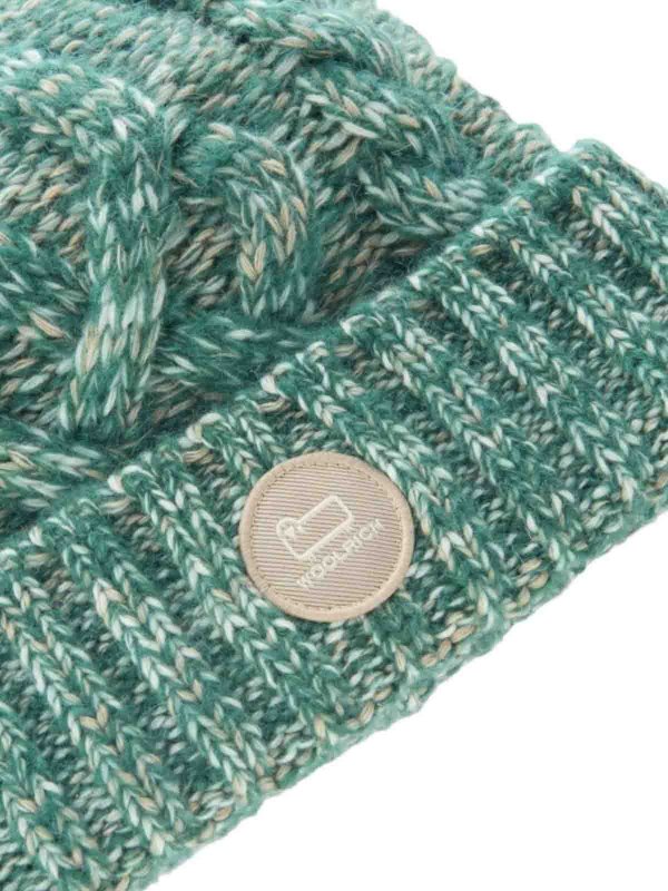 The Best Shops WOOLRICH: hats & caps - Wool and Mohair melange green mantem cap