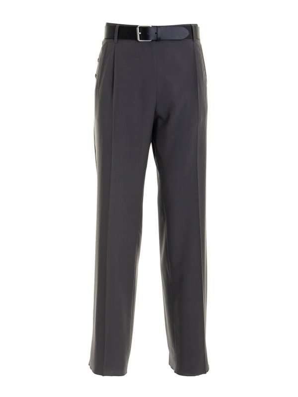 MOSCHINO: Pantalones casual - Pantalón Casual - Gris