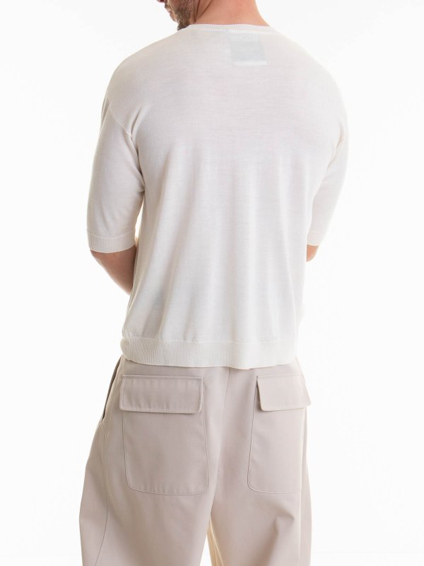 Rundhalspullover - Weiß shop online: MOSCHINO