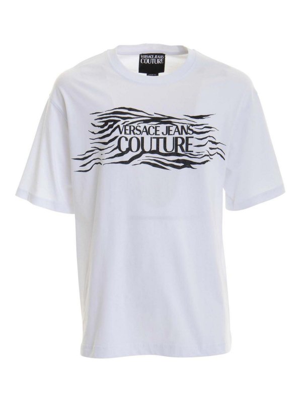 Versace Jeans Couture: T-shirts - T-Shirt - Weiß