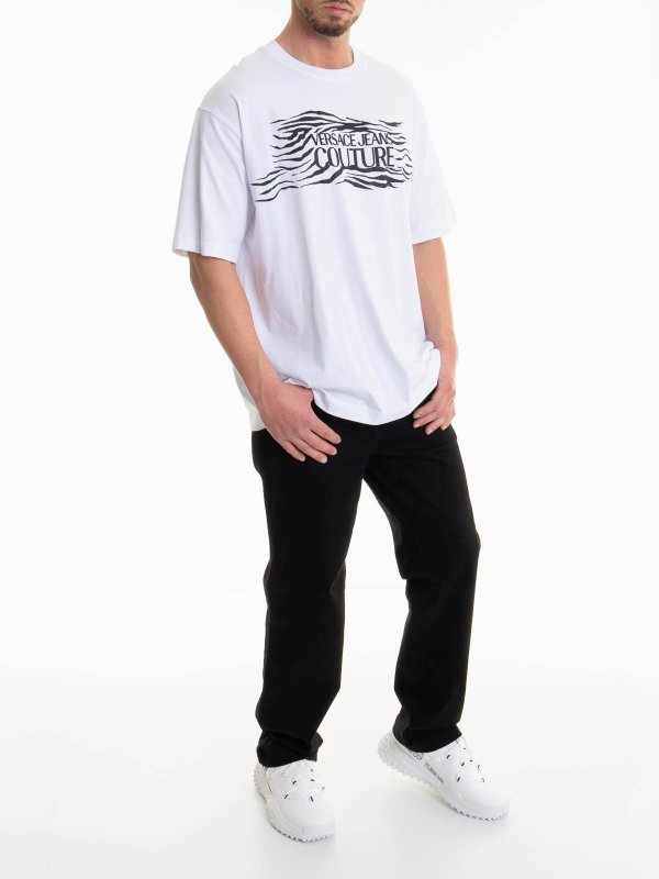 Versace Jeans Couture: T-shirts online - T-Shirt - Weiß