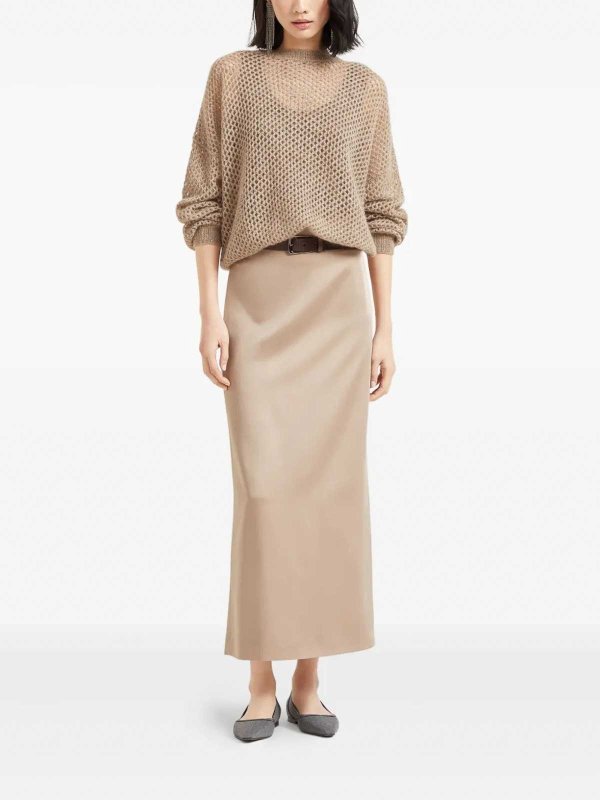 The Best Shops BRUNELLO CUCINELLI: Jupes midi et au genou - Jupe Midi - Beige