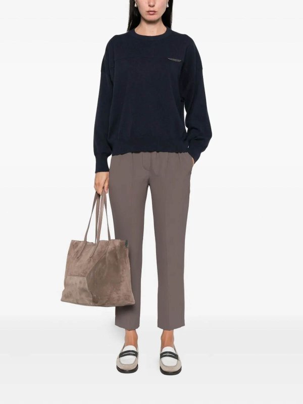 The Best Shops BRUNELLO CUCINELLI: Pull col rond - Pull Col Rond - Bleu