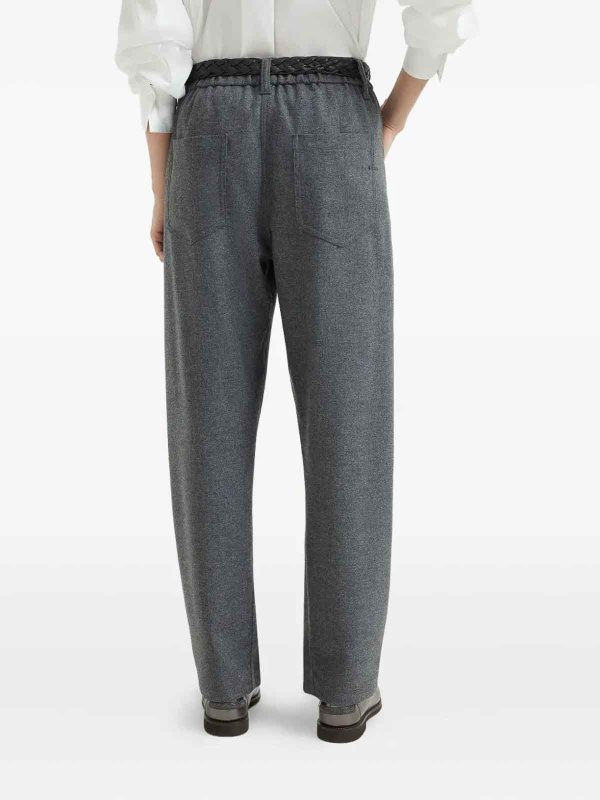 Grey pants shop online: BRUNELLO CUCINELLI