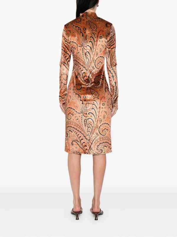 Knielanges Kleid - Orange shop online: ETRO