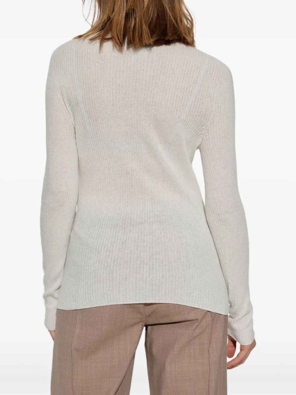 FABIANA FILIPPI: Strickpullover mit Rundhalsausschnitt online - Rundhalspullover - Weiß
