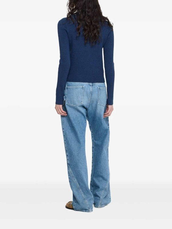 J.W. ANDERSON: cardigans online - Fitted Zip Up Cardigan