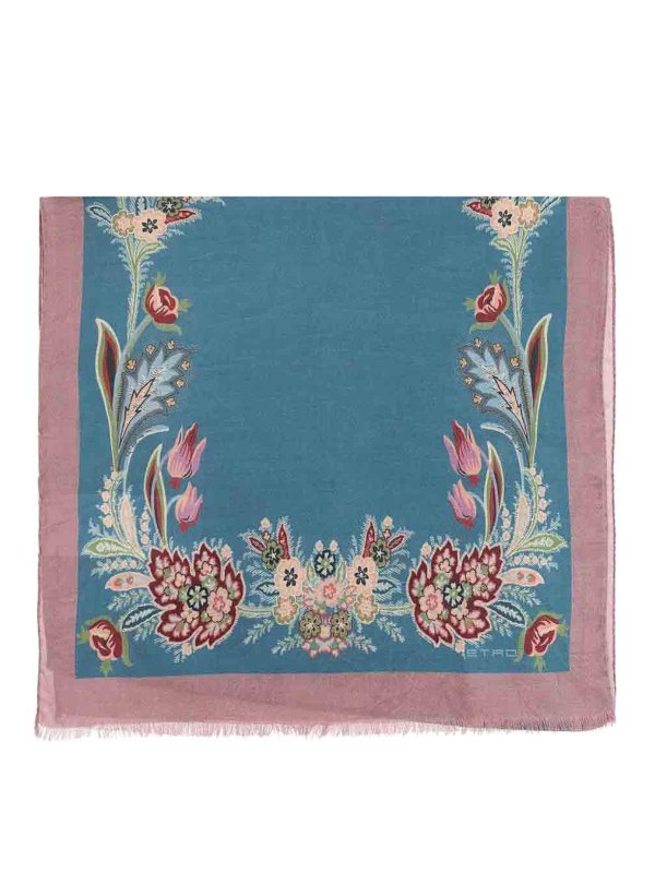 ETRO: スカーフ - スカーフ - ブルー