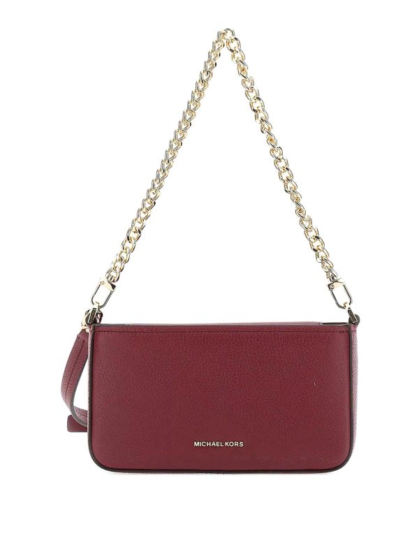 MICHAEL KORS: Clutch - Pochette - Rouge Brun