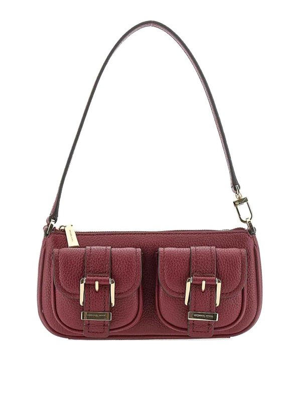 MICHAEL KORS: Clutch - Pochette - Rouge Brun