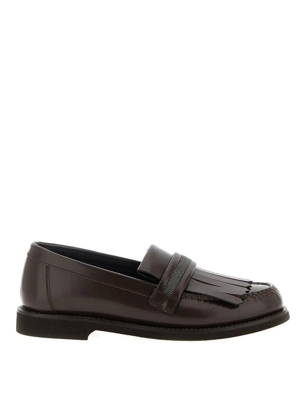 BRUNELLO CUCINELLI: Mocassins & Chaussures bateau - Mocassins - Marron